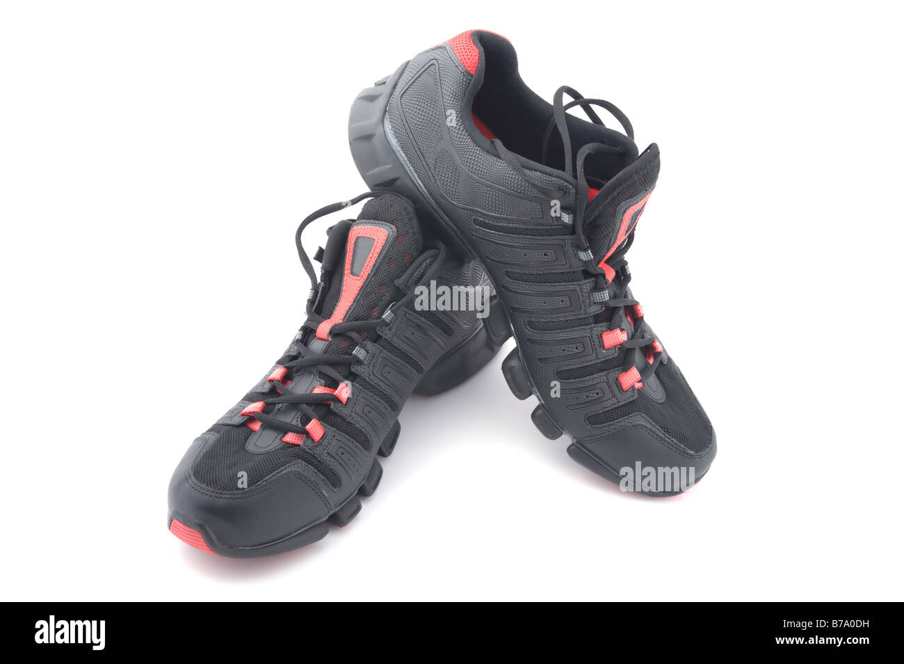 Objet sur vêtements de sport chaussures de course blanc Banque D'Images