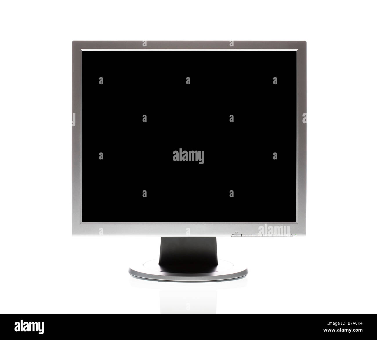 Ordinateur Moniteur LCD avec copie espace noir isolés contre fond blanc Banque D'Images