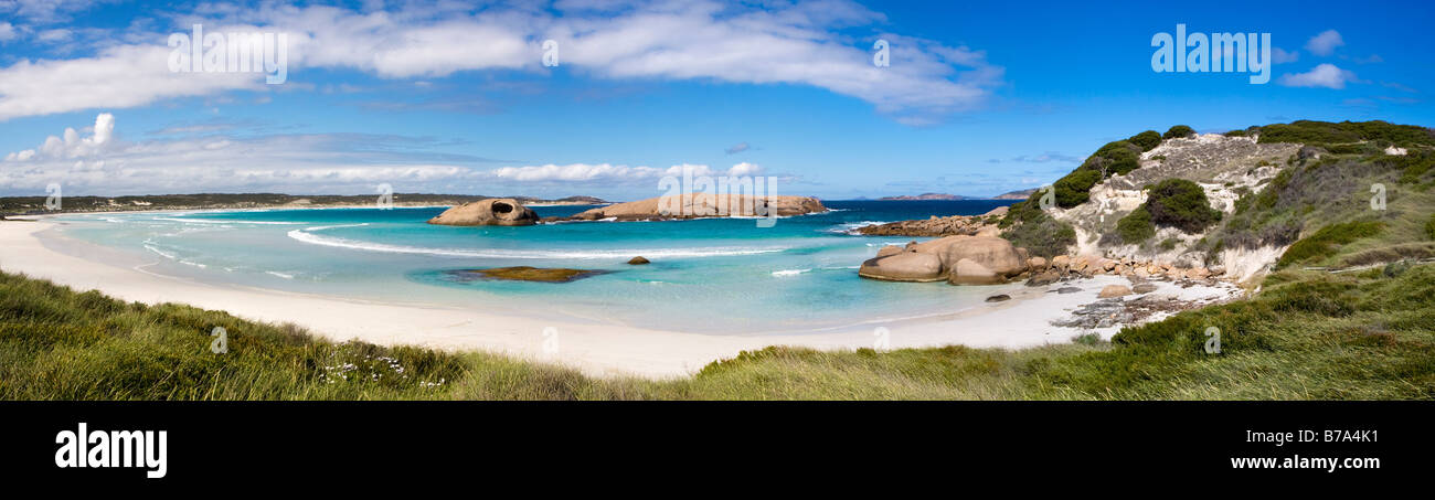 Les eaux turquoise de l'abri Plage crépuscule dans l'espérance, l'ouest de l'Australie Banque D'Images