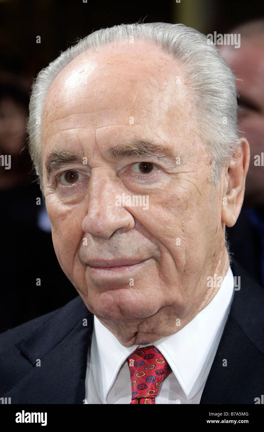 Israël, Shimon Peres, vice-premier ministre d'Israël et prix Nobel de la paix, à Passau, Bavière, Allemagne, Europe Banque D'Images