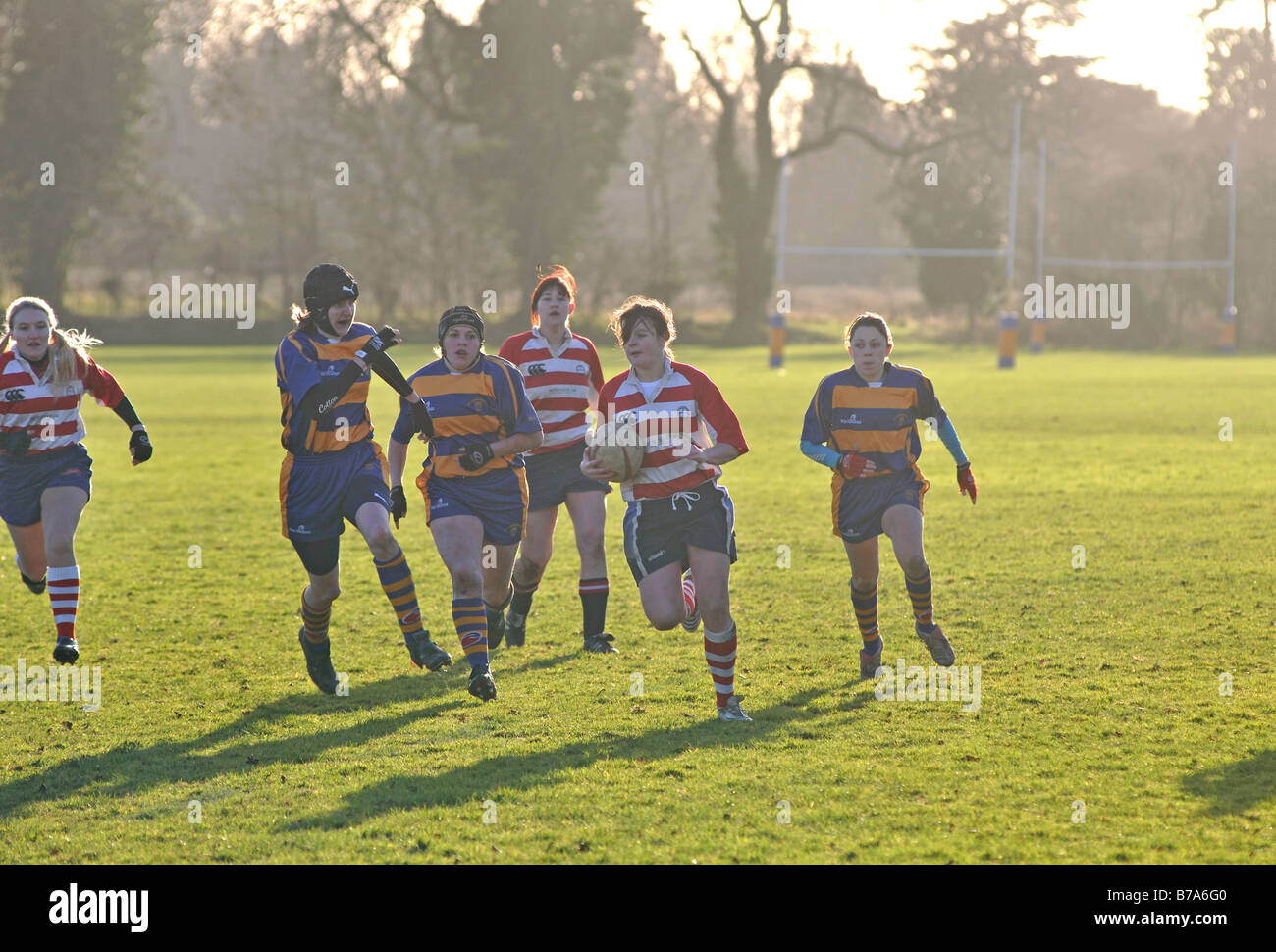 Women's Rugby Union au niveau du club, UK Banque D'Images