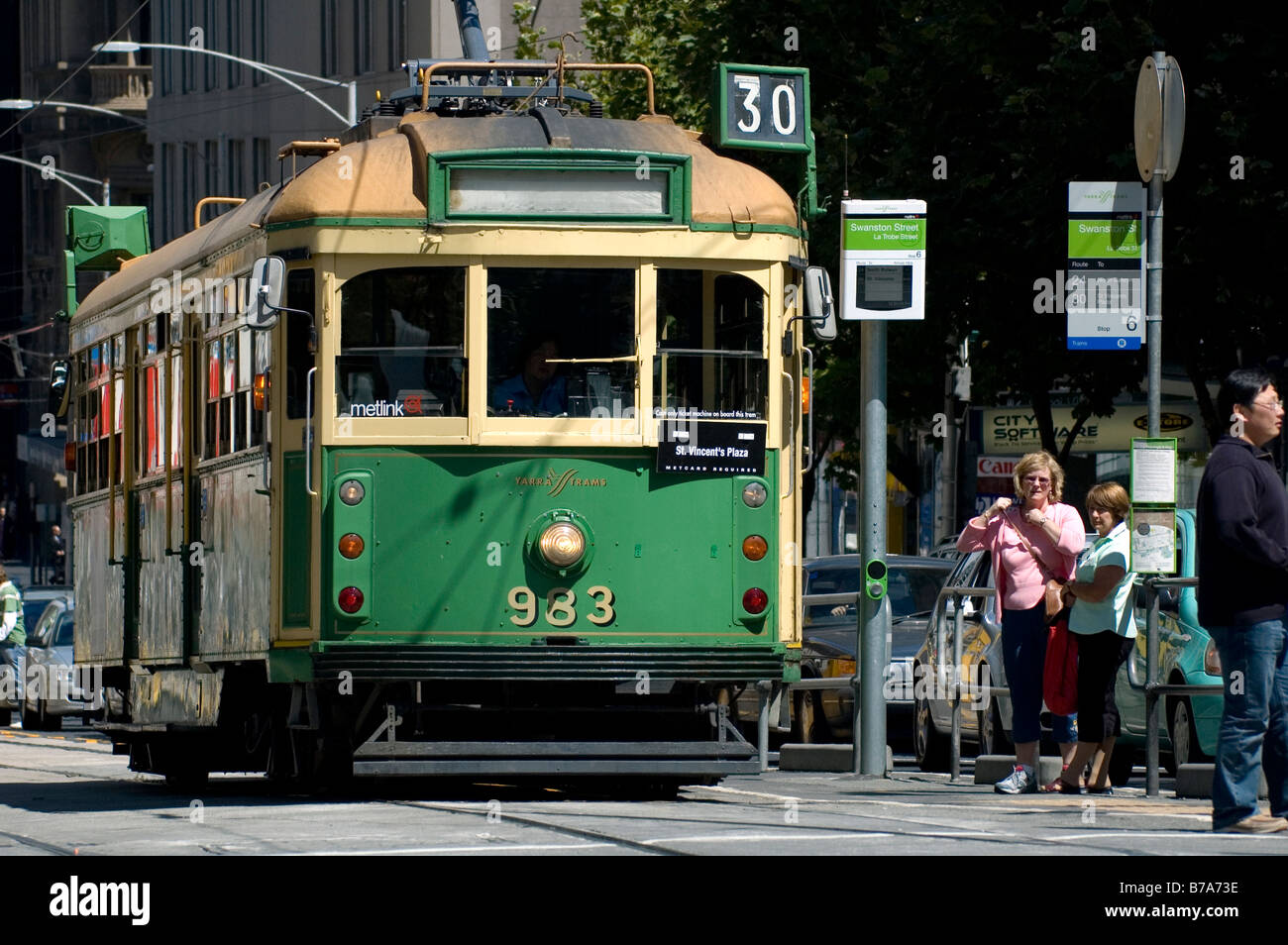 W-Class tramways à Melbourne , Australie Banque D'Images