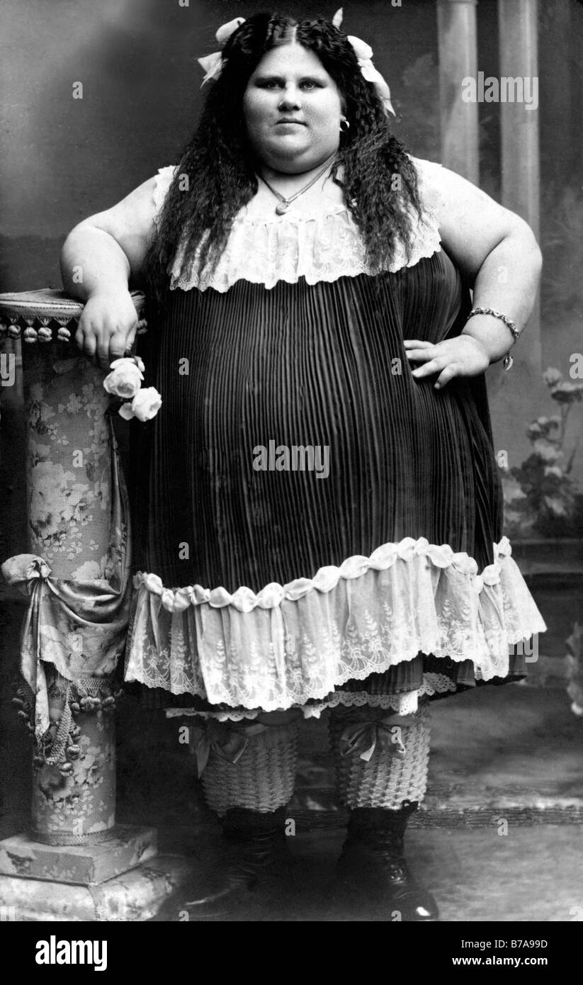 Photo historique, femme obèse, ca. 1915 Banque D'Images
