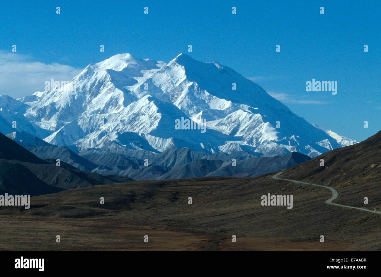 Le mont McKinley, Denali National Park, Alaska, Amérique du Nord Banque D'Images