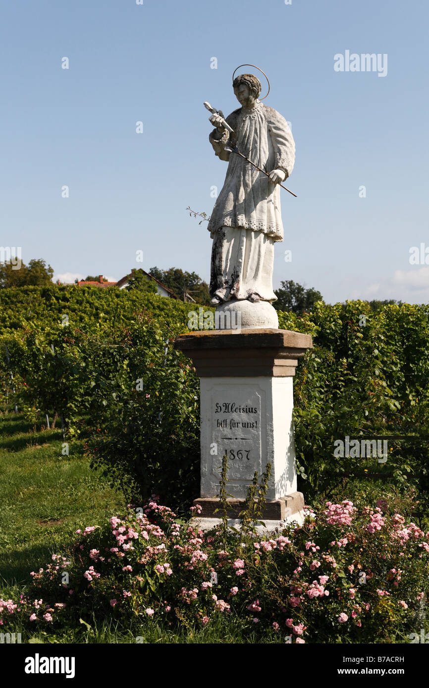 Statue de Saint Aloysius dans Poessnitz, Styrie, Autriche, Europe Banque D'Images