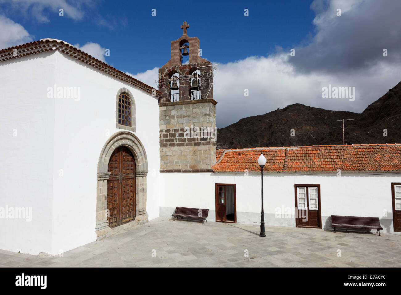 L'église monastique du monastère dominicain, El Convento de Santo Domingo, Hermigua, La Gomera, Canary Islands, Spain, Europe Banque D'Images