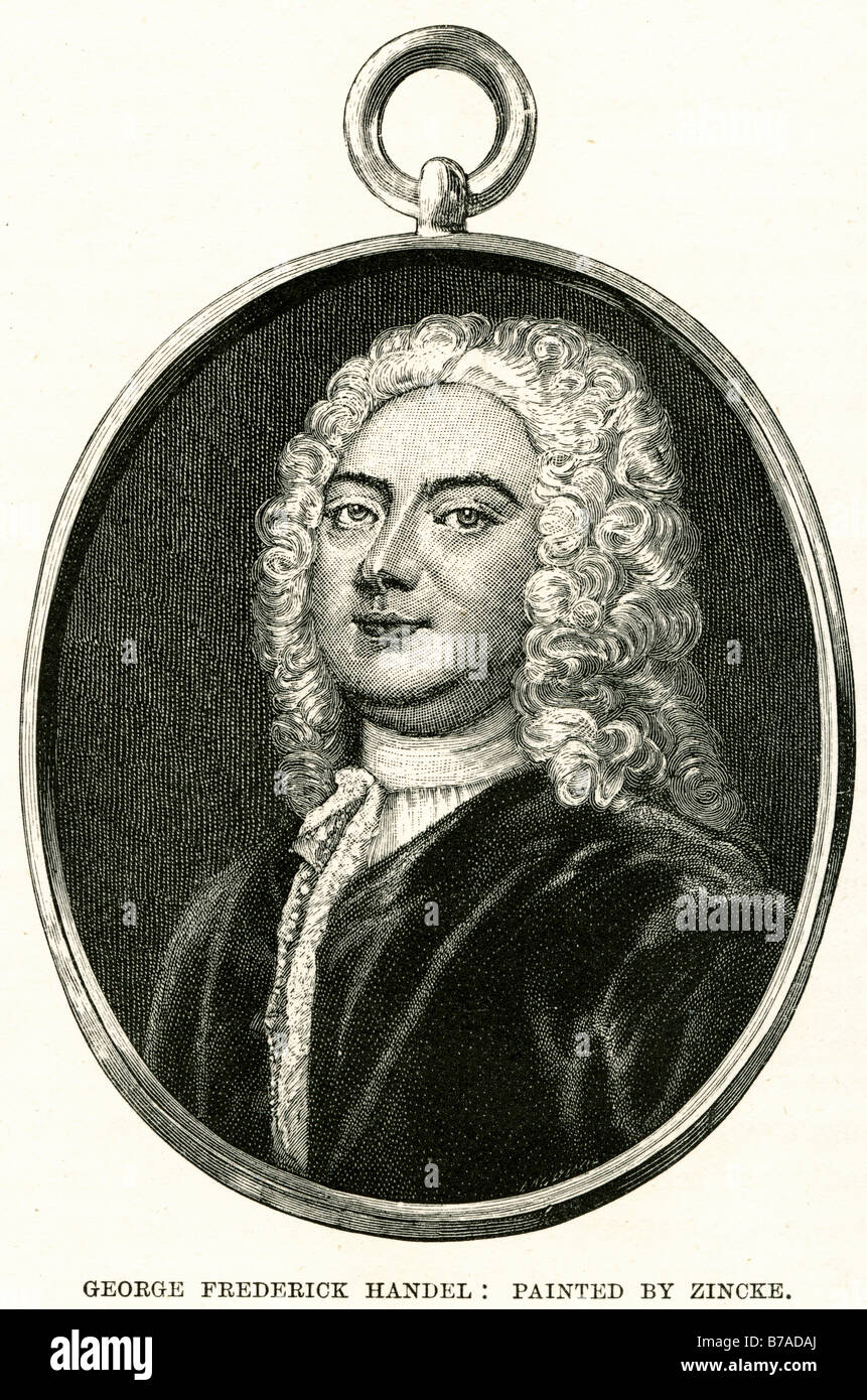 George Frideric Handel 23 février 1685 - 14 avril 1759 était un compositeur baroque Anglais de naissance allemande qui est célèbre pour ses op Banque D'Images