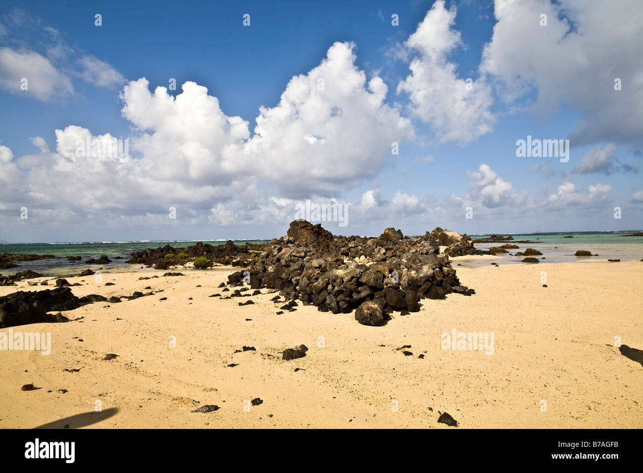 Bajo de los sables plage plages orzola Lanzarote Iles Canaries Espagne Europe Voyage Tourisme Banque D'Images