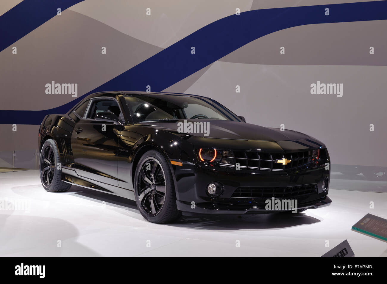 Camaro Black concept-car à la 2009 North American International Auto Show de Detroit Michigan USA Banque D'Images