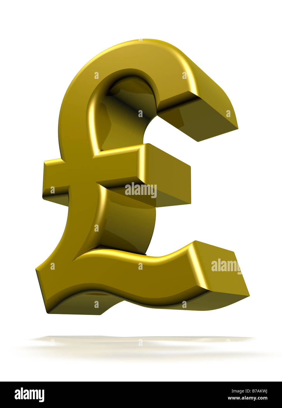 Symbole de la livre sterling de rendu 3D cgi Banque D'Images