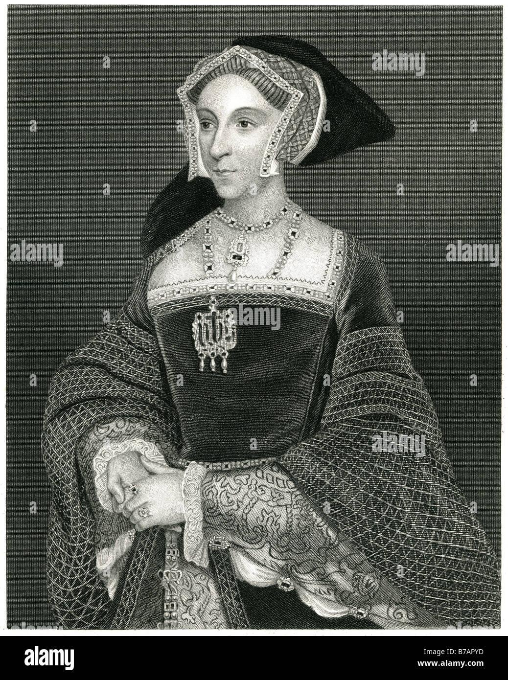 Jane Seymour (1508-24 octobre 1537) était la reine d'Angleterre comme la troisième épouse d'Henry VIII. Elle a succédé à Anne Boleyn comme reine con Banque D'Images