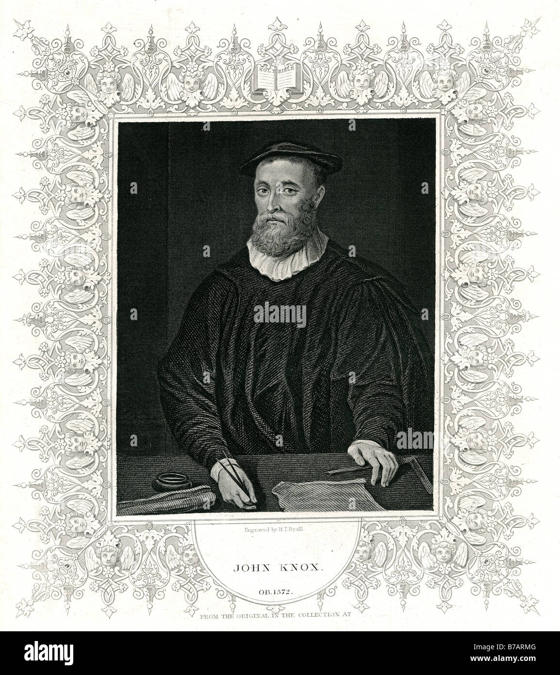 John Knox (ch. 1510 - 24 novembre 1572) était un pasteur écossais et chef de la Réforme protestante qui est considéré comme le f Banque D'Images