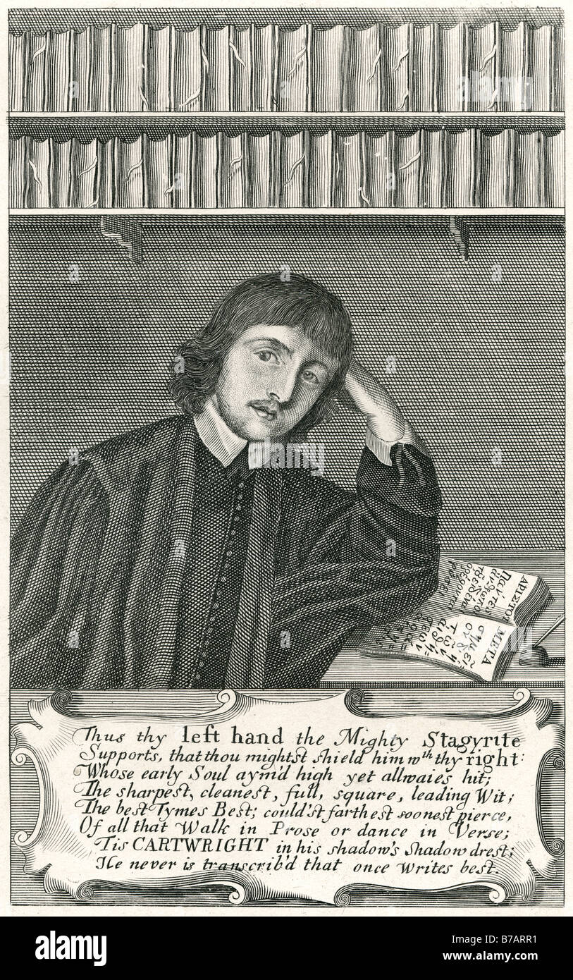William Cartwright (1 septembre 1611 - Le 29 novembre 1643), était un ecclésiastique et dramaturge anglais. Le fils d'un pays gent Banque D'Images