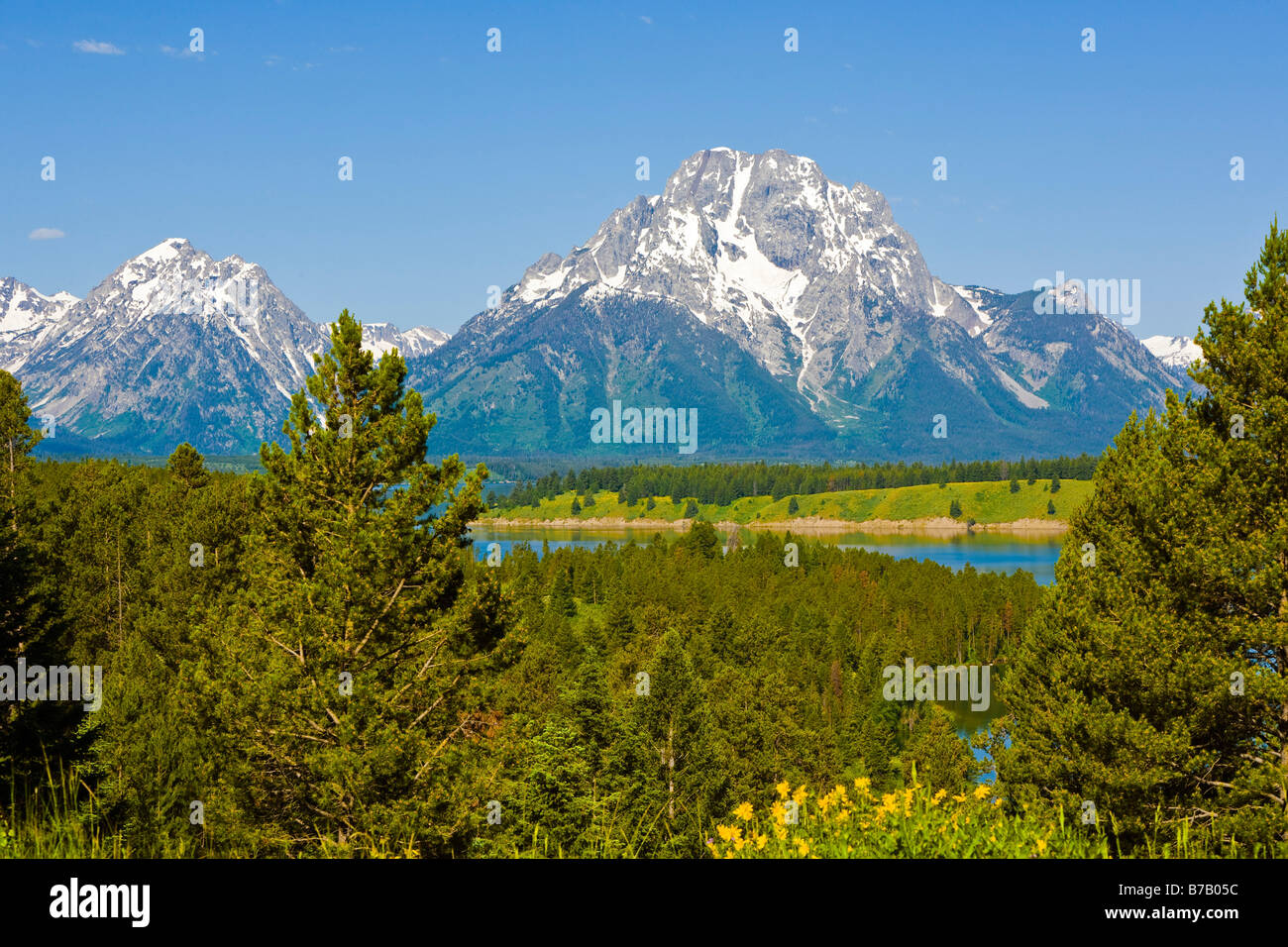Les montagnes de Grand Teton, Wyoming, USA Banque D'Images