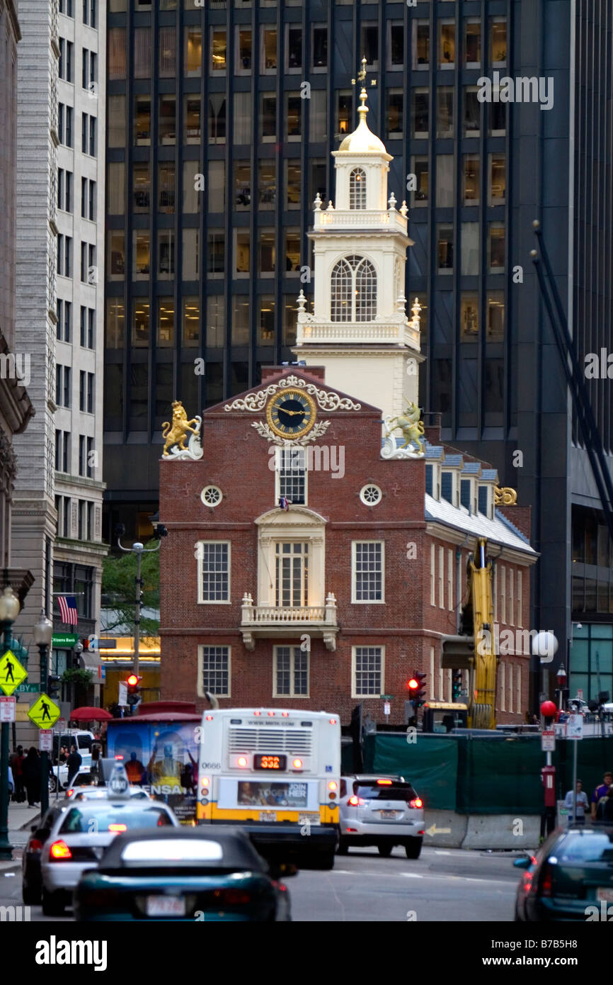 Le Old State House à Boston Massachusetts USA Banque D'Images
