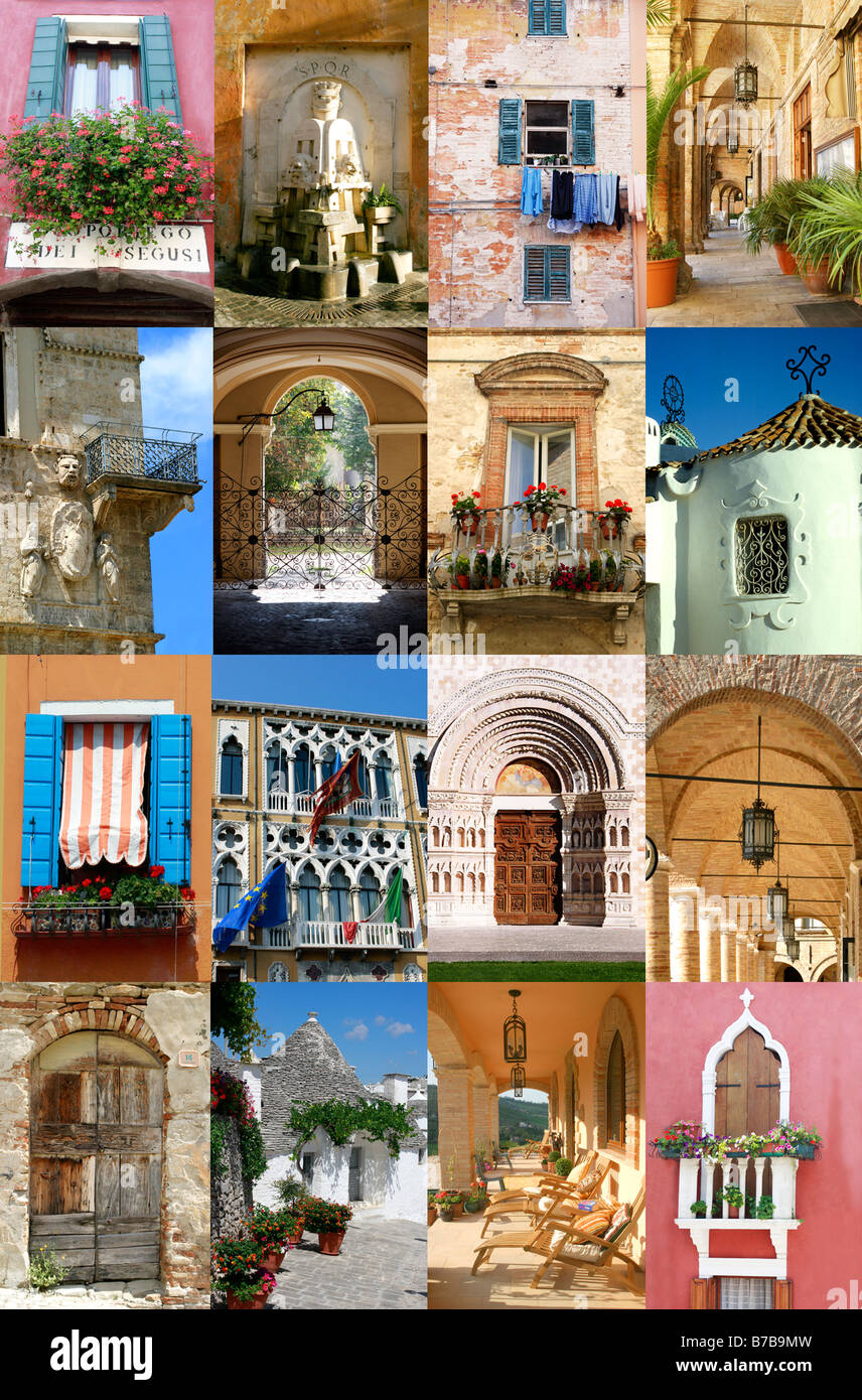 Viva Italia ! Une composition de l'atmosphère, couleur et place de l'Italie Banque D'Images