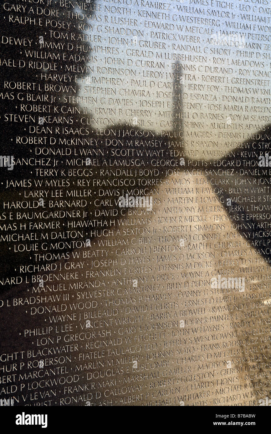 Vietnam Veterans Memorial, Washington D.C., États-Unis Banque D'Images