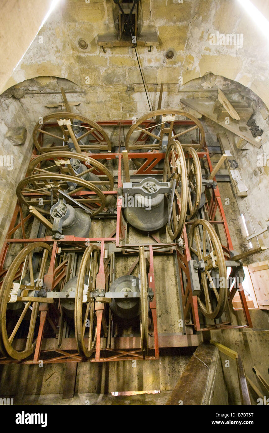 Les cloches de l'église et bellringing Masham Banque D'Images