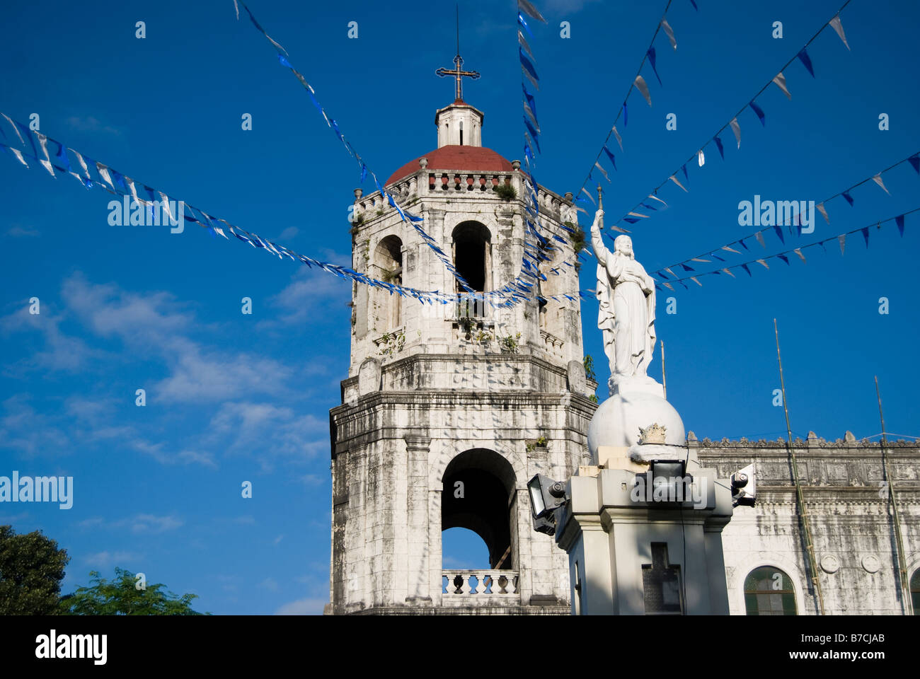 Cathédrale de Cebu Clocher, Cebu City, Cebu, Visayas, Philippines Banque D'Images