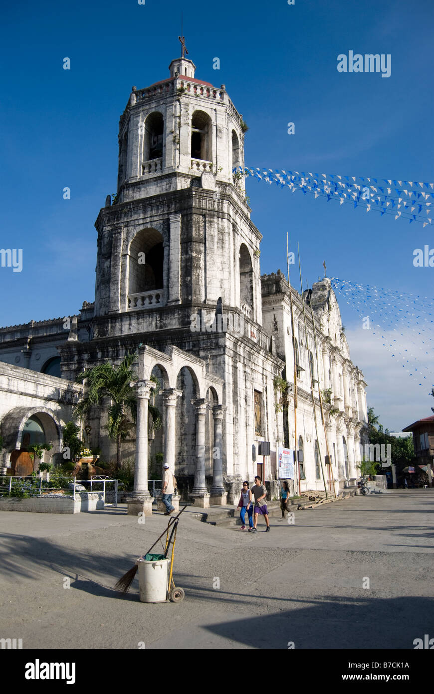 Cathédrale de Cebu Clocher, Cebu City, Cebu, Visayas, Philippines Banque D'Images
