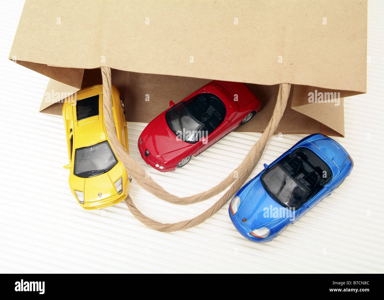 Symbolique pour l'achat d'une voiture Banque D'Images