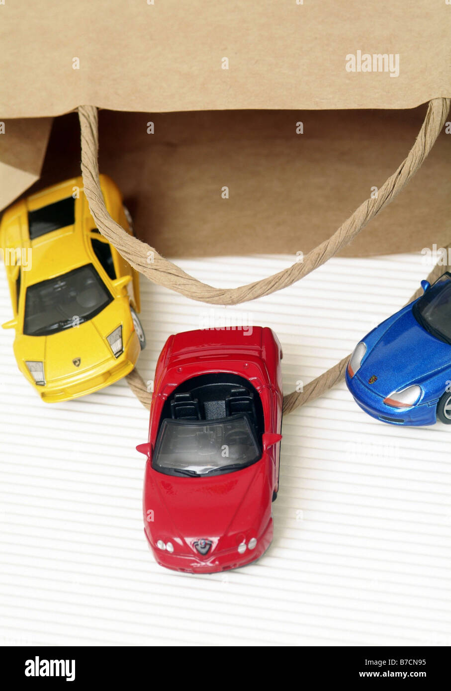 Symbolique pour l'achat d'une voiture Banque D'Images
