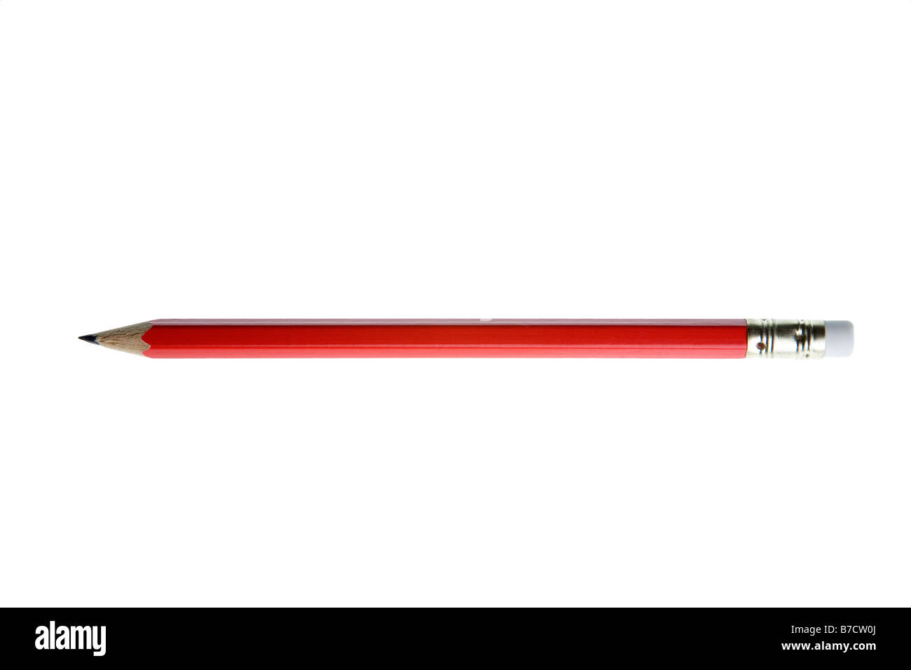 Crayon unique contre isolé sur fond blanc Banque D'Images