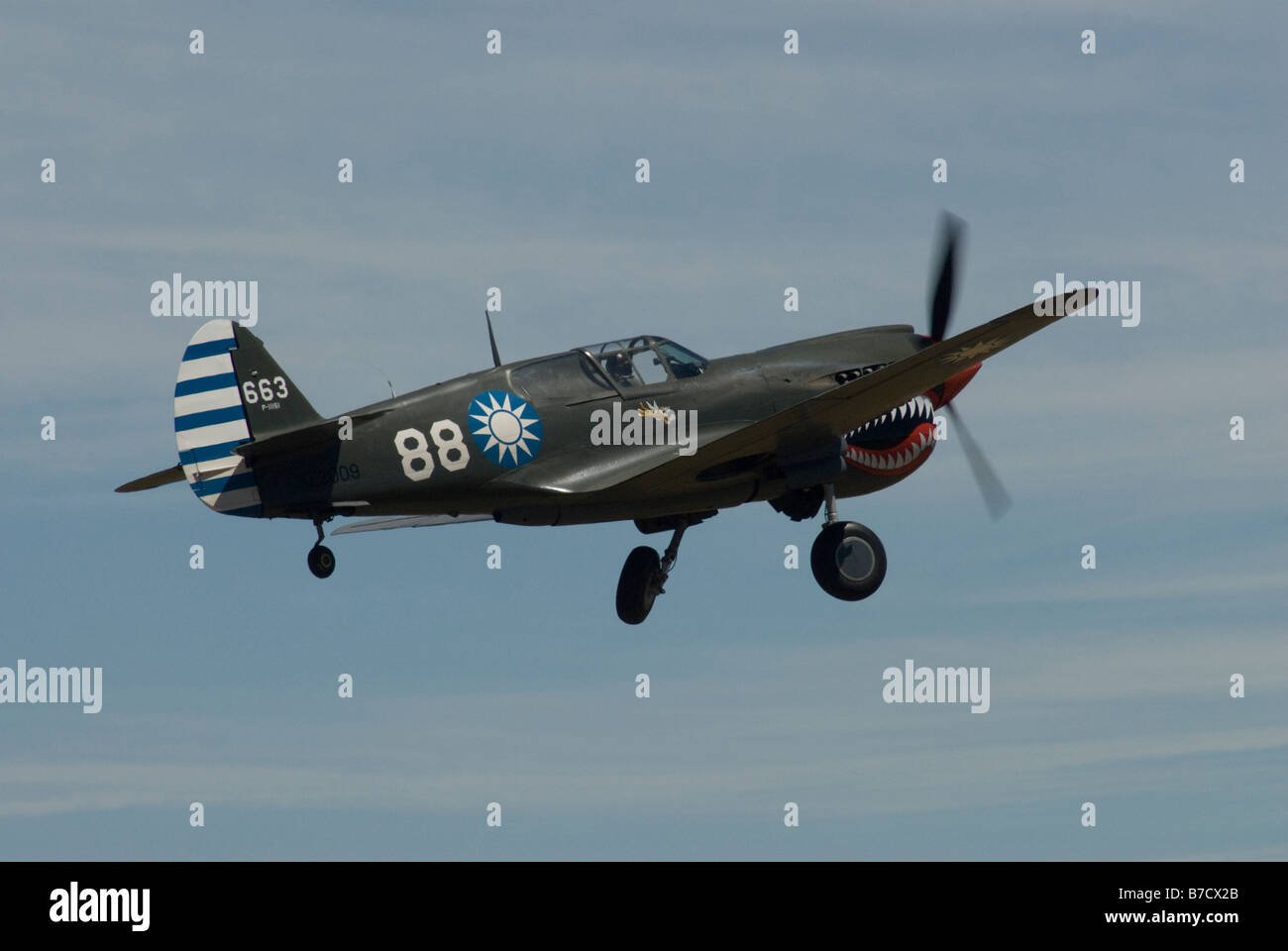 Curtiss P40 Kittyhawk World War 2 avion de chasse Banque D'Images