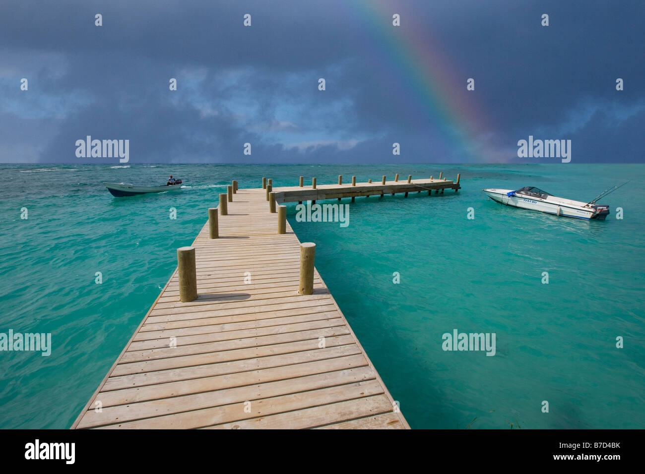 West Bay, dans l'île de la baie de l'Océan des Caraïbes Honduras Banque D'Images