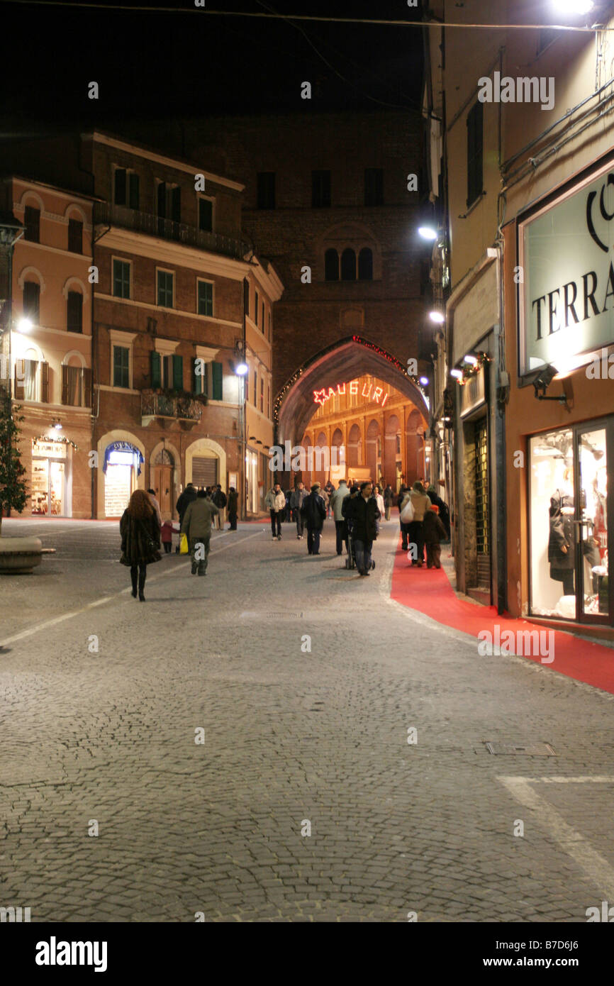 Via Ceramica Street, Fabriano, Marches, Italie Banque D'Images