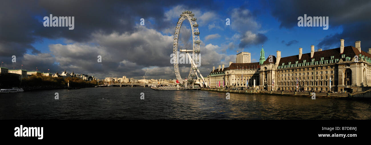 Un superbe paysage spectaculaire du London eye prises à partir de Westminster Bridge London. Photo par Patrick Steel patricksteel Banque D'Images