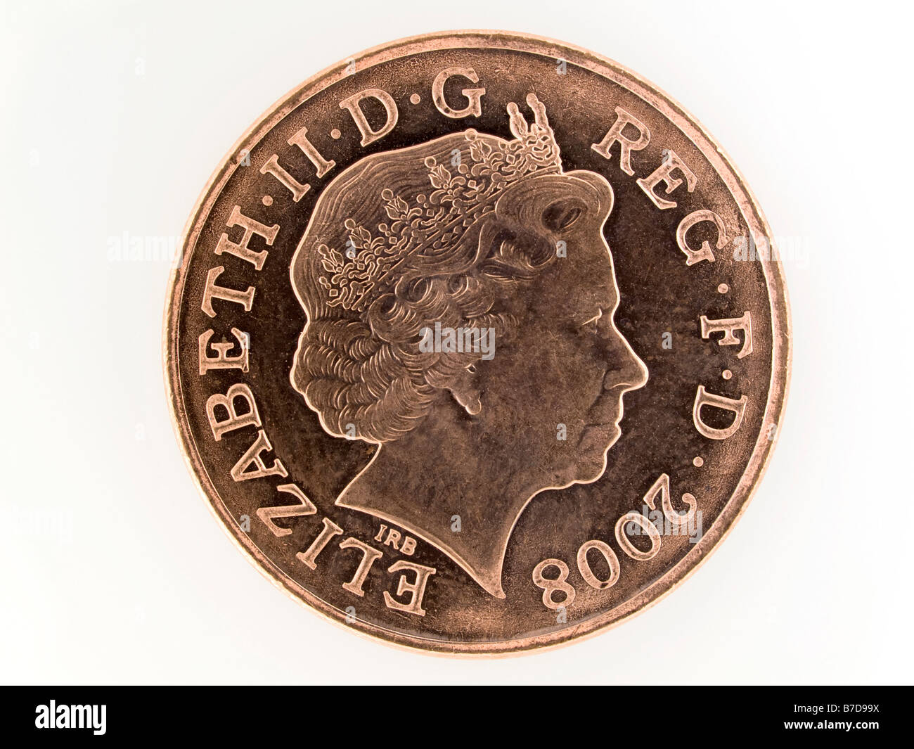 Pièce de deux pence Banque D'Images