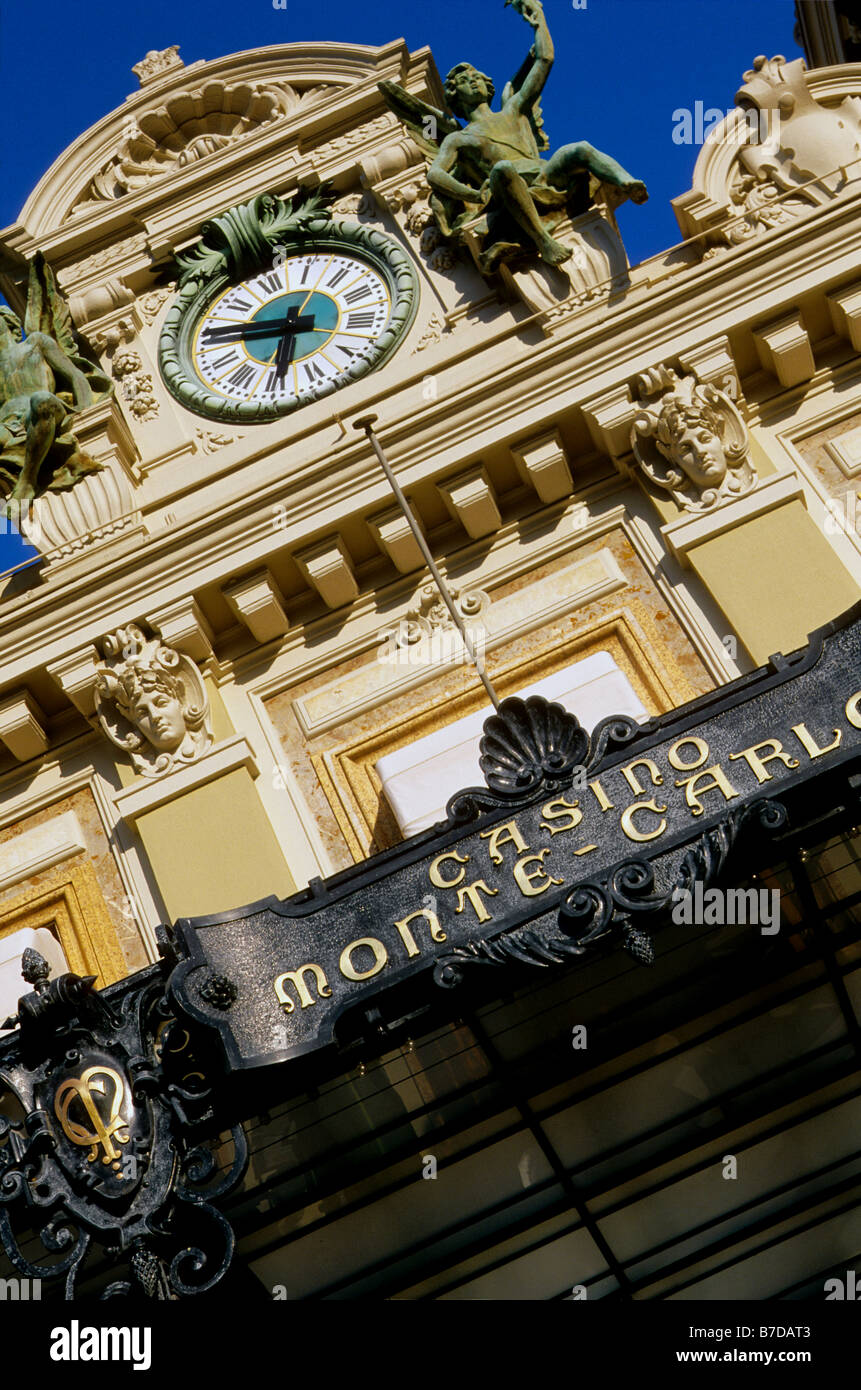 La prestigieuse entrée du casino de Monte Carlo Banque D'Images