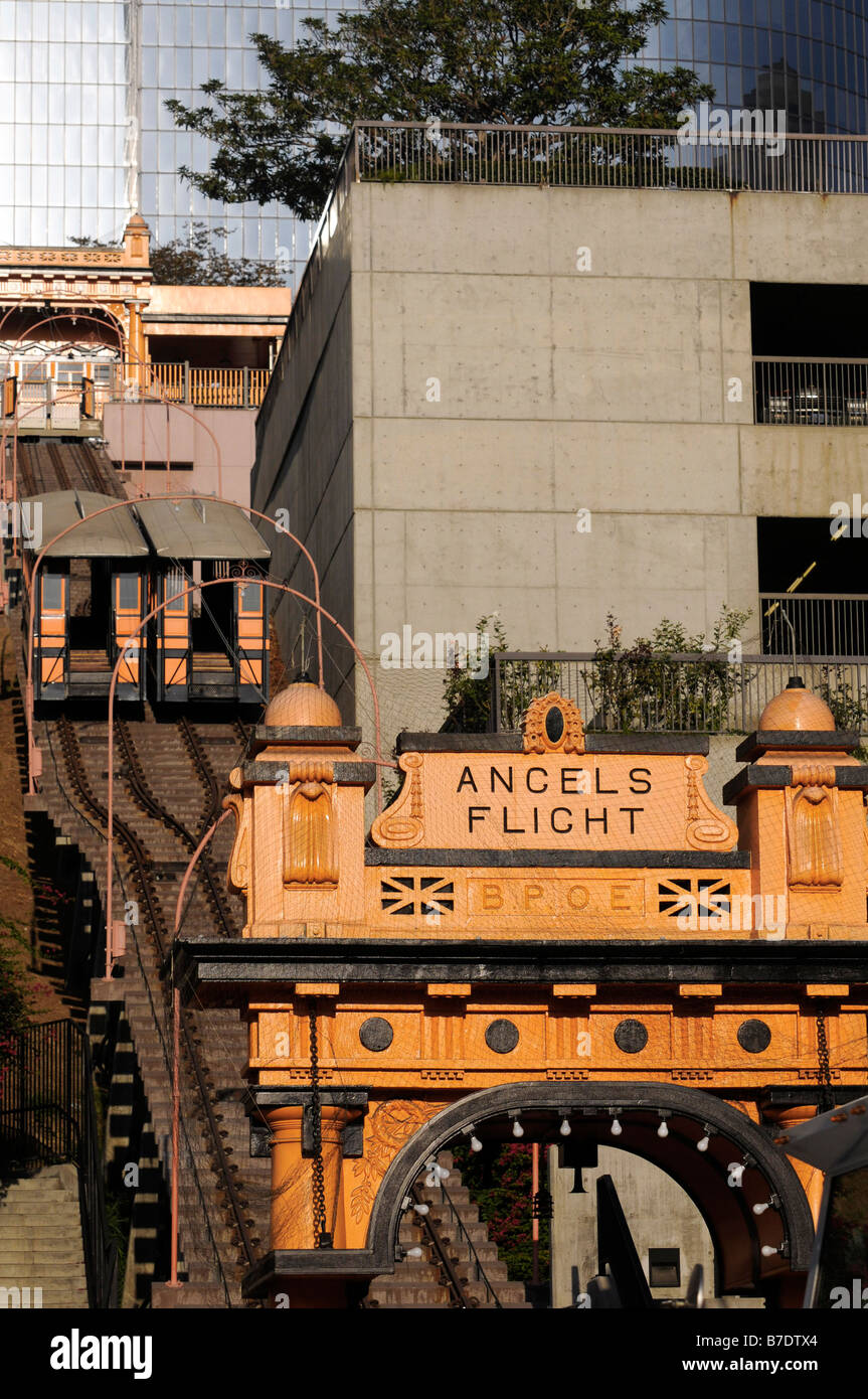 Angels flight railway Los Angeles California Banque D'Images