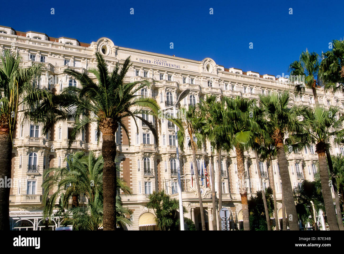 Le prestigieux Carlton Palace hotel de la Croisette de Cannes Banque D'Images