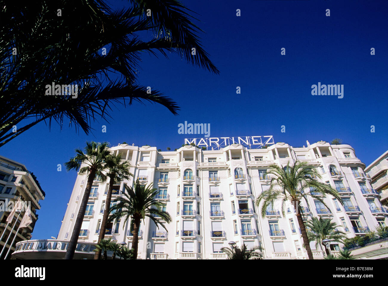 Immeuble Art déco du prestigieux hôtel Martinez à la Croisette de Cannes Banque D'Images
