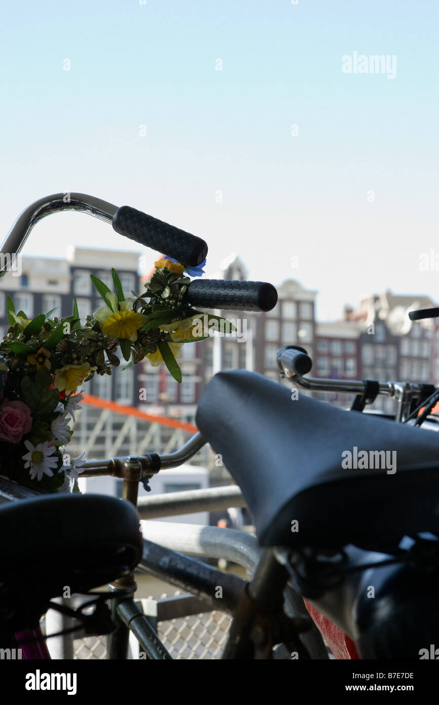 Les vélos à Amsterdam Banque D'Images