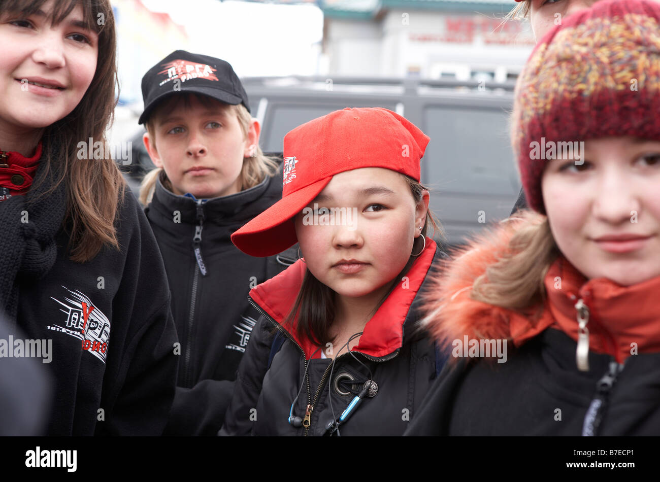 Les adolescents en Tchoukotka Anadyr, Sibérie Russie Banque D'Images