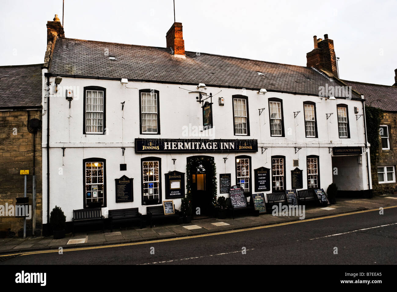Hotel Hermitage, Warkworth, Northumberland Banque D'Images