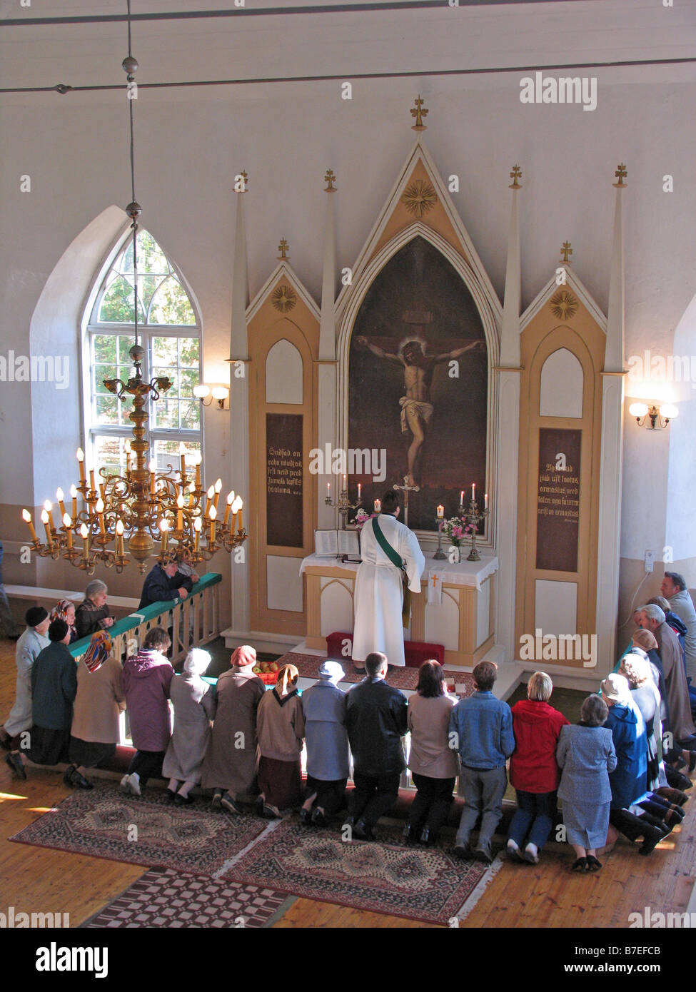 L'église Saint John's Pindi Comté Võru Estonie Europe Banque D'Images