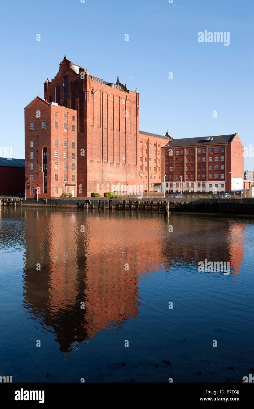 Le moulin à farine à Victoria Street North, Grimsby Banque D'Images