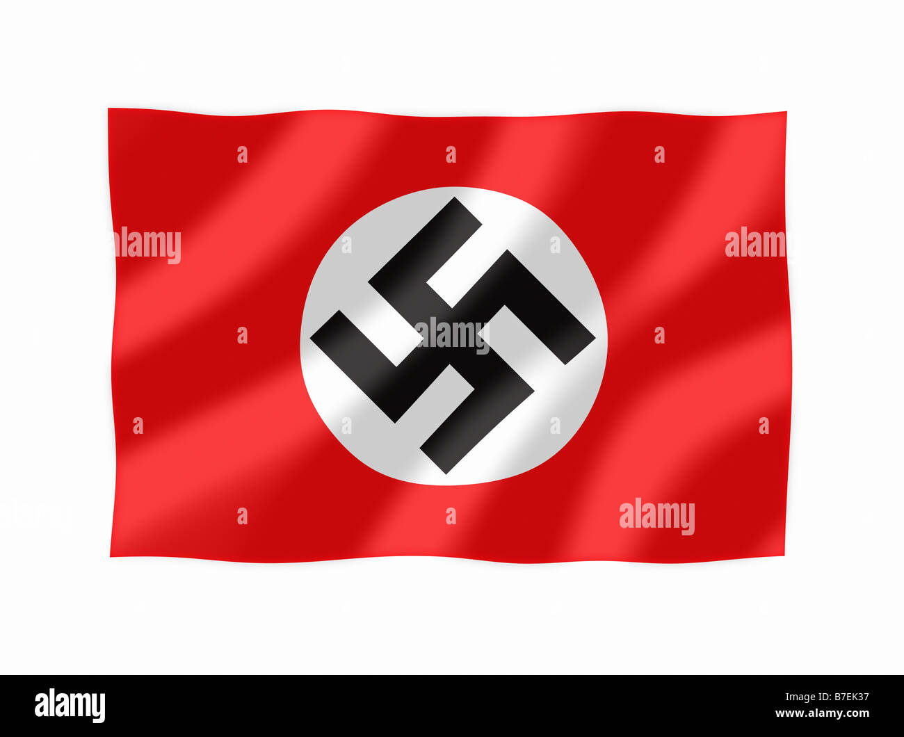 Brandir le drapeau nazi Banque D'Images