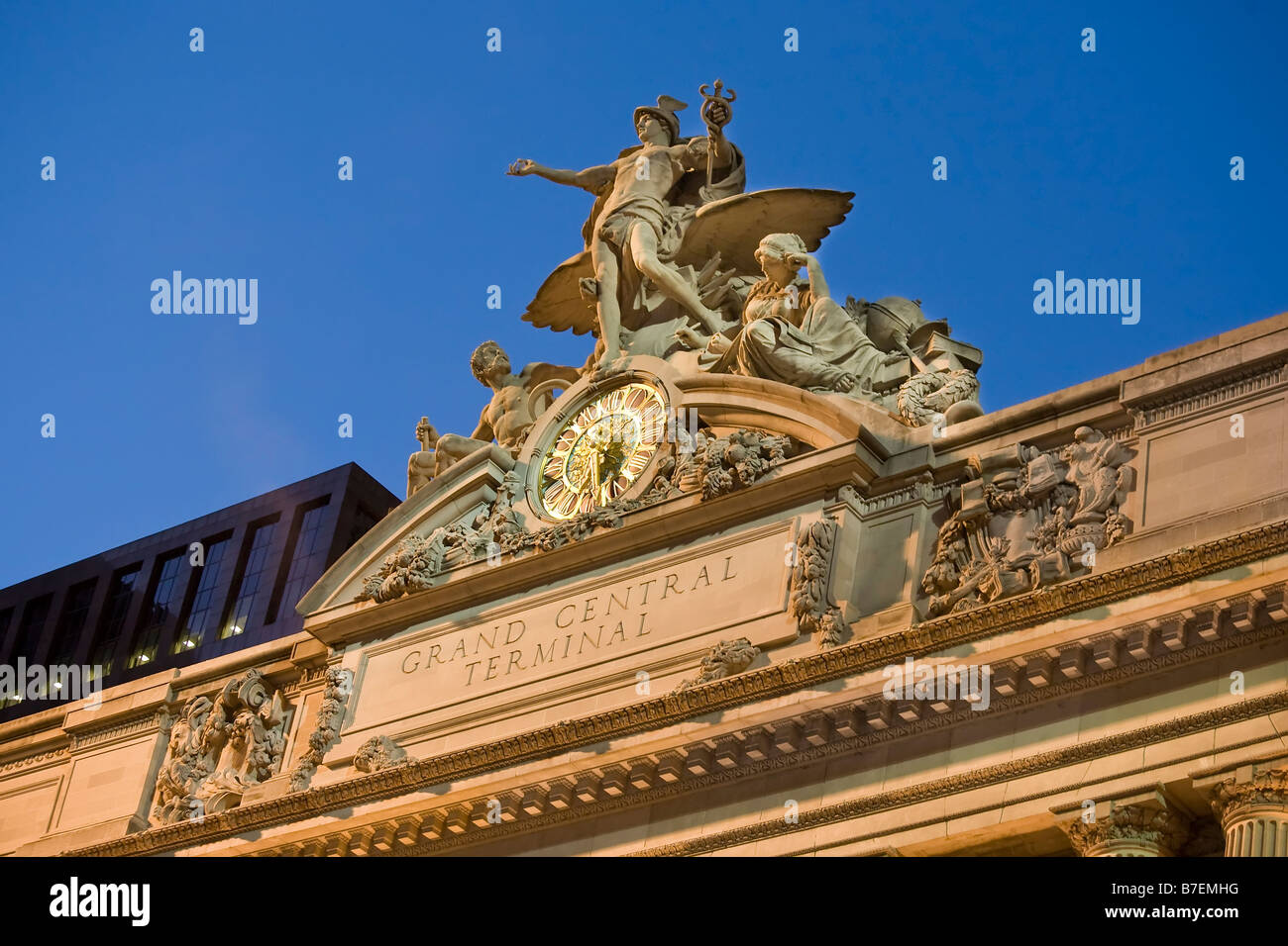 Fragment de la Grand Central Terminal Building à New York Banque D'Images