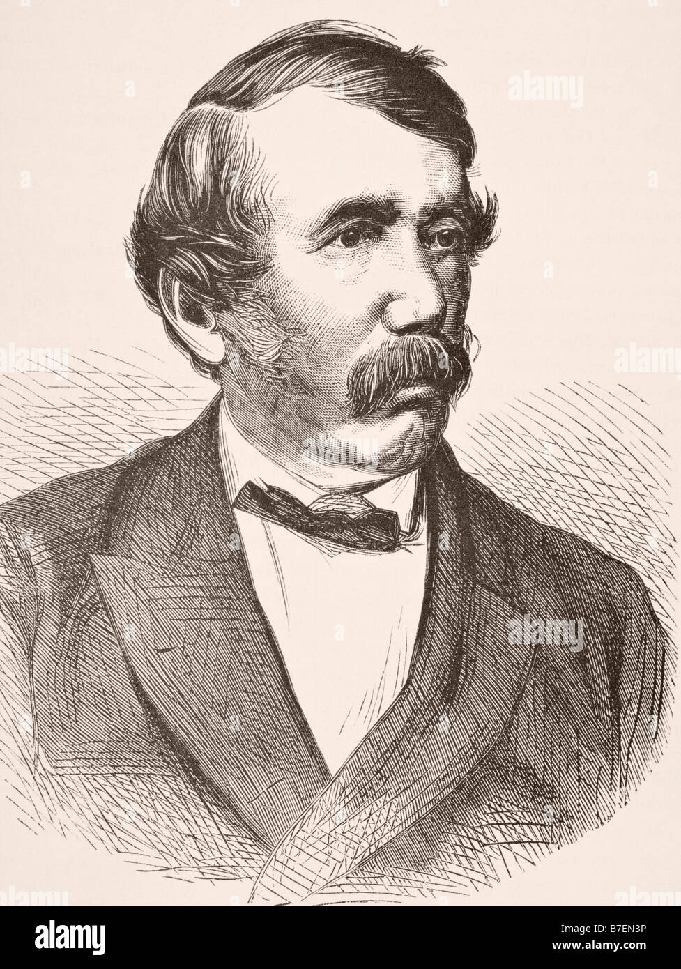 David Livingstone, 1813 - 1873. Missionnaire écossais et explorateur. Banque D'Images