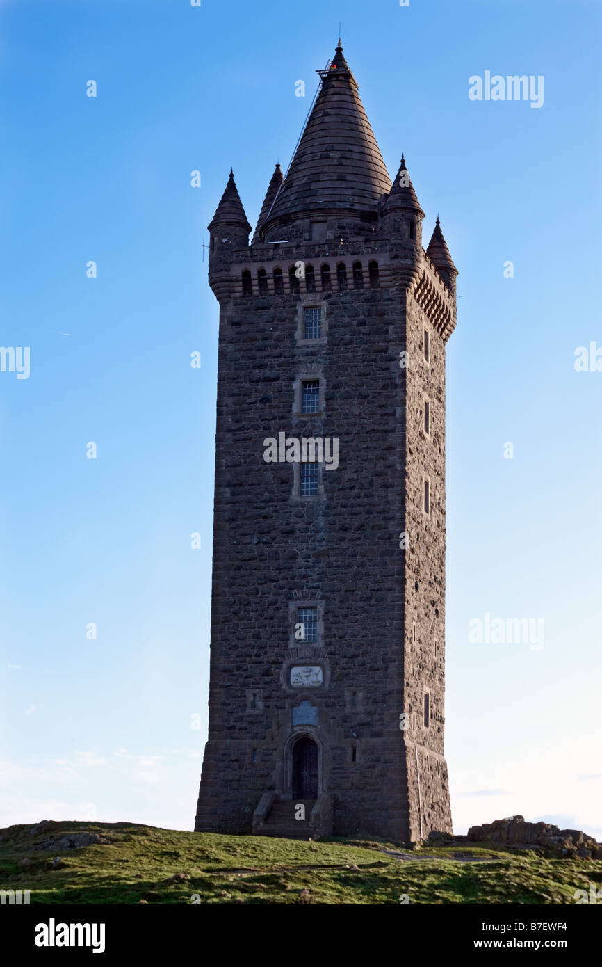 La tour Scrabo, comté de Down, Irlande du Nord Banque D'Images