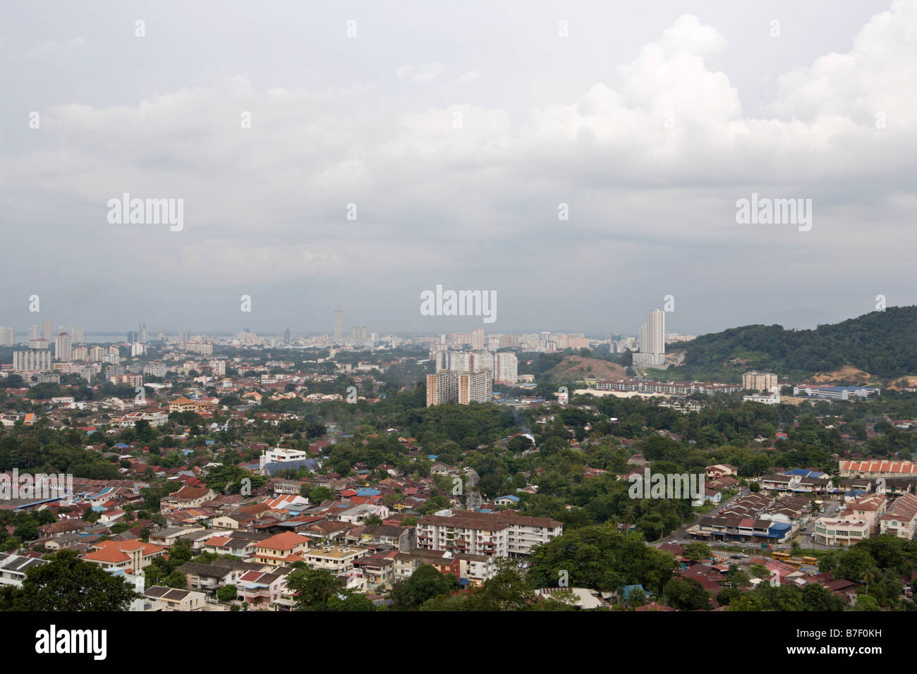 Vue paysage de Penang, Malaisie Banque D'Images