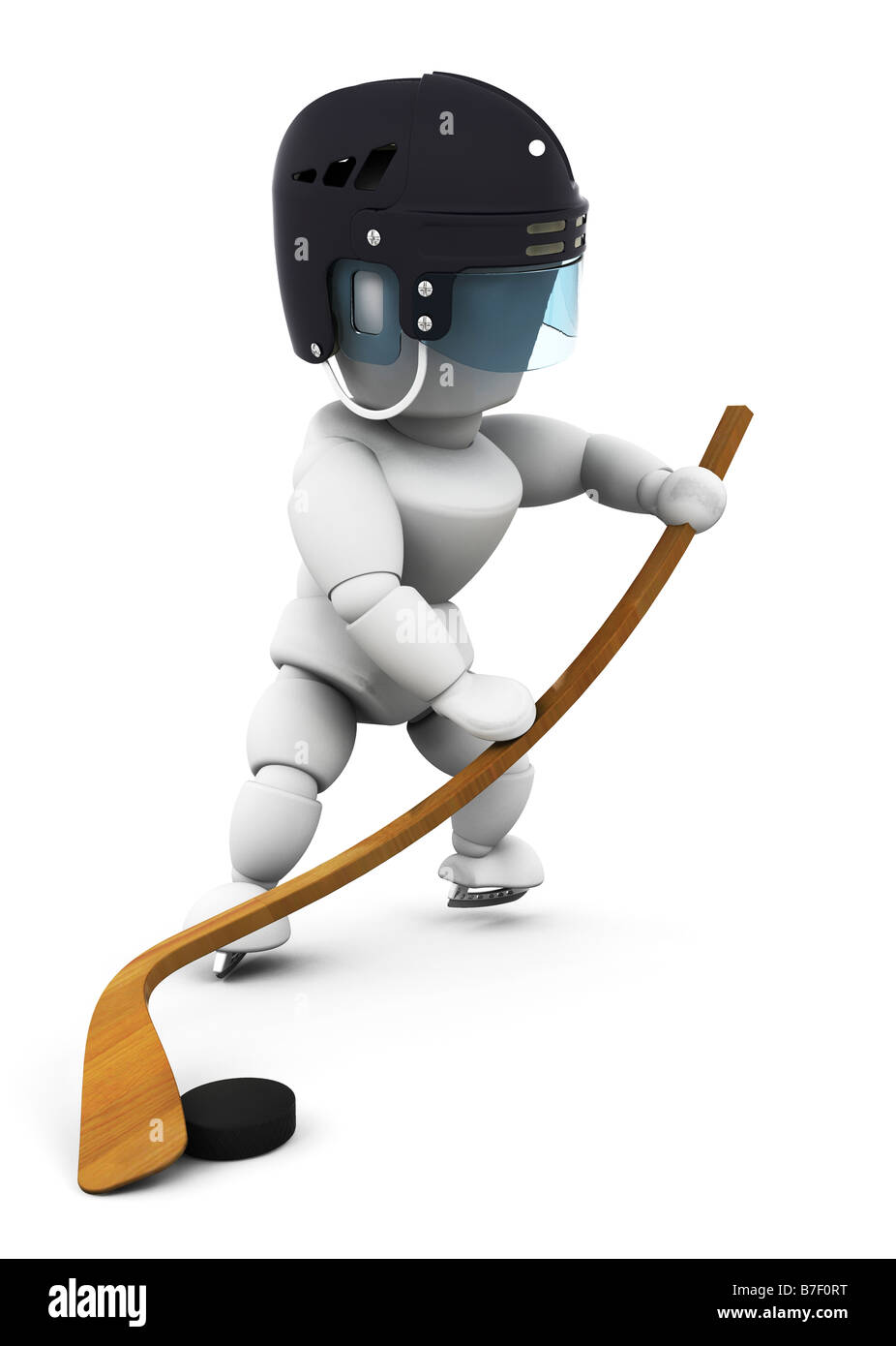 3D render d'un joueur de hockey sur glace Banque D'Images
