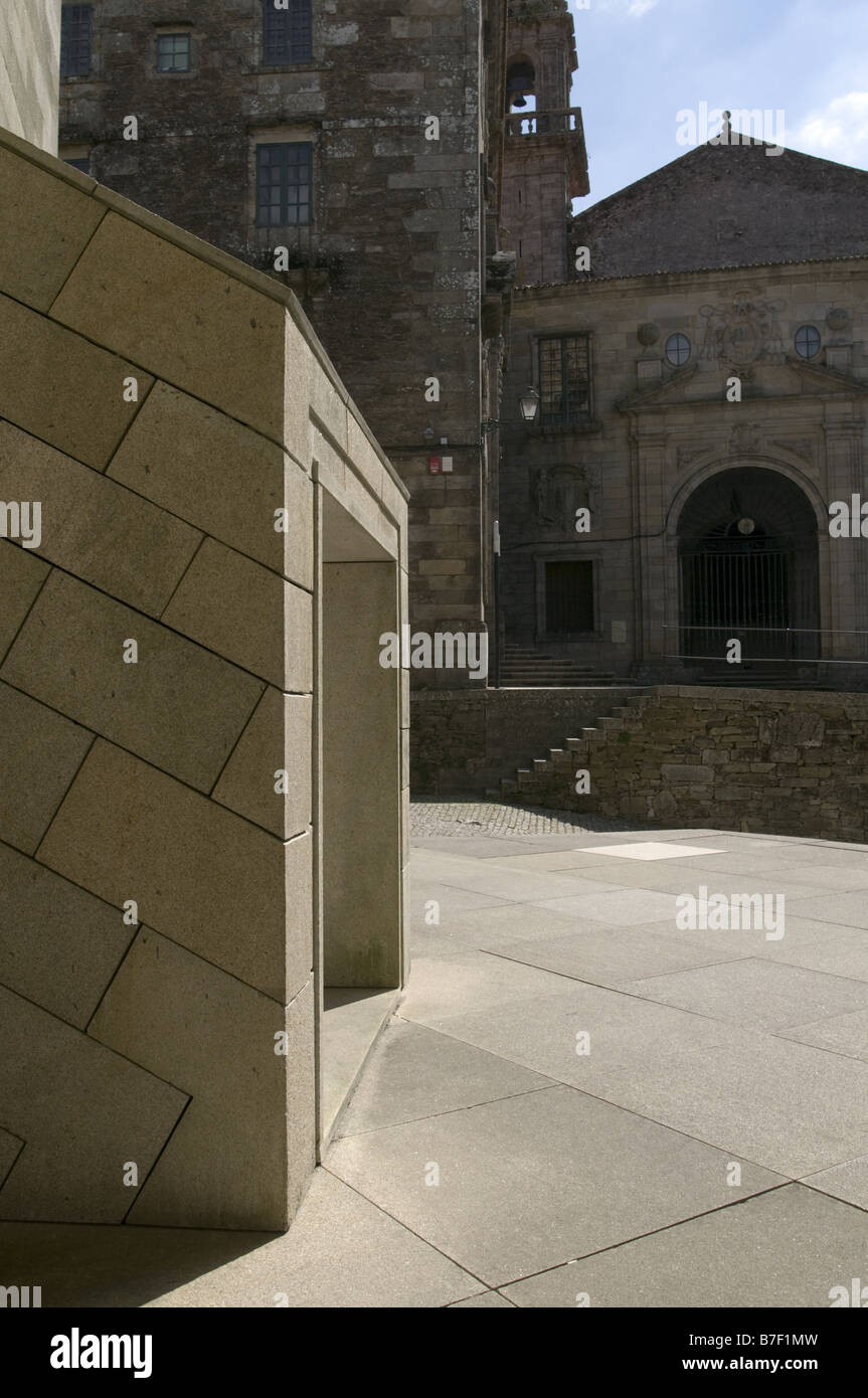 Façade du Centro Galego de Arte Contemporáneo (ACJC) à Santiago de Compostela. Conçu par Alvaro Siza Vieira Banque D'Images