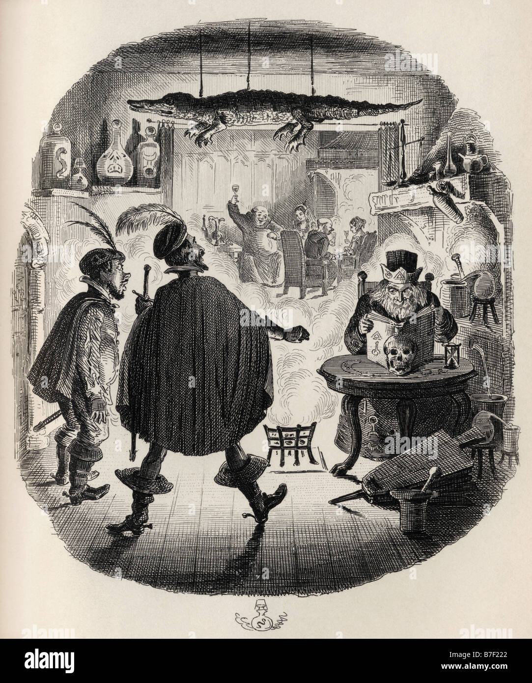 Le Conjurer. Le Seigneur de Toulouse. Illustration de George Cruikshank des légendes d'Ingoldsby Banque D'Images