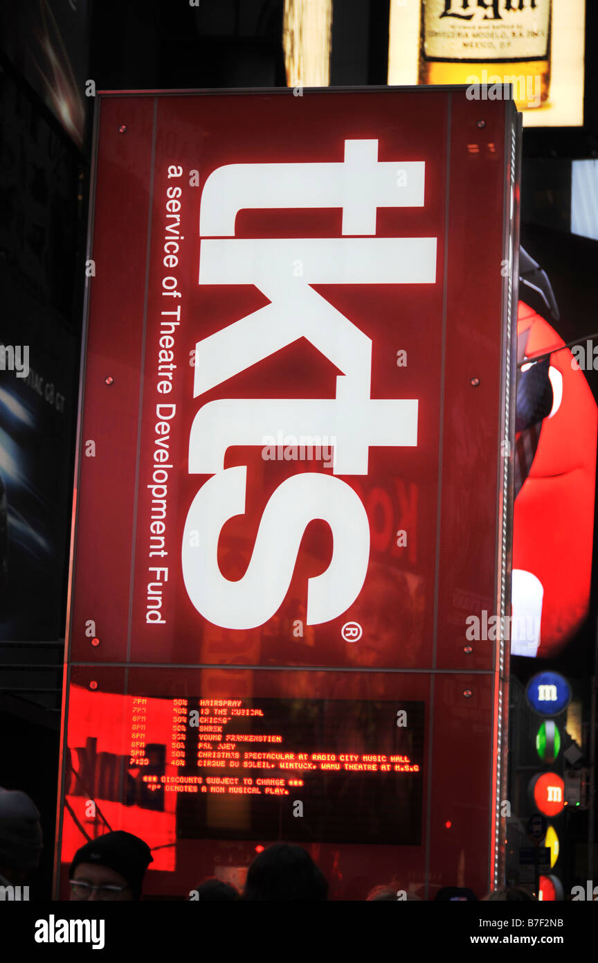 Inscrivez-vous pour votre achat de billets de spectacle de Broadway Times Square Banque D'Images